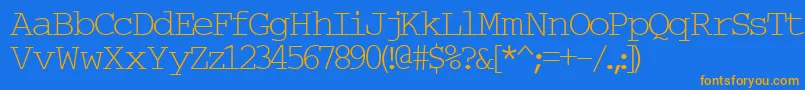 Typew6-fontti – oranssit fontit sinisellä taustalla