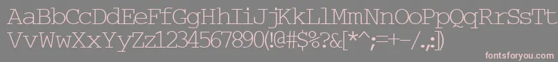 フォントTypew6 – 灰色の背景にピンクのフォント
