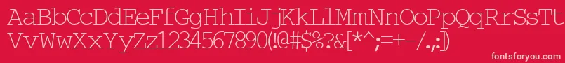 フォントTypew6 – 赤い背景にピンクのフォント