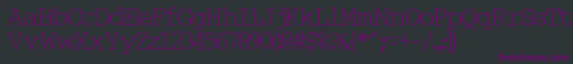 Шрифт Typew6 – фиолетовые шрифты на чёрном фоне