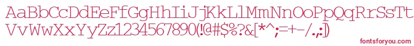 フォントTypew6 – 白い背景に赤い文字
