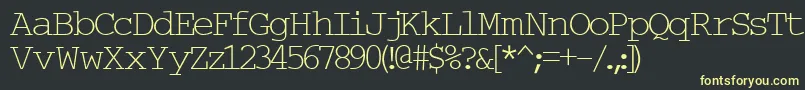Typew6-fontti – keltaiset fontit mustalla taustalla