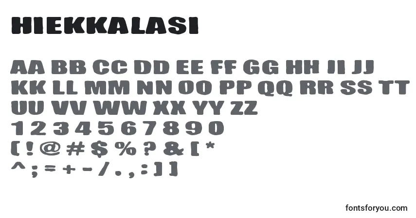Fuente Hiekkalasi - alfabeto, números, caracteres especiales