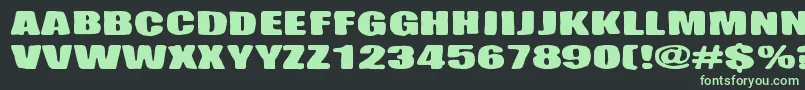 Hiekkalasi Font – Green Fonts on Black Background