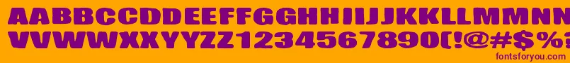Hiekkalasi Font – Purple Fonts on Orange Background