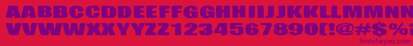 Hiekkalasi Font – Purple Fonts on Red Background