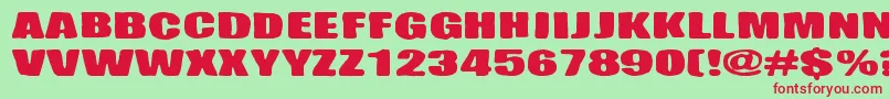 Hiekkalasi Font – Red Fonts on Green Background