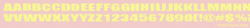 Hiekkalasi Font – Yellow Fonts on Pink Background