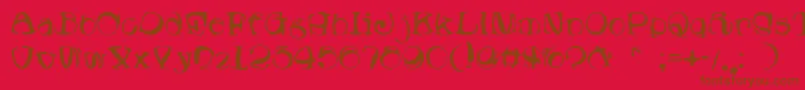 Lumpin Font – Brown Fonts on Red Background