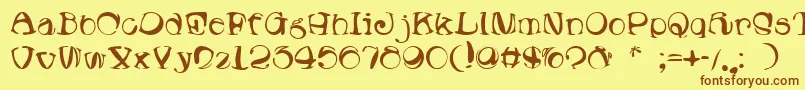 fuente Lumpin – Fuentes Marrones Sobre Fondo Amarillo