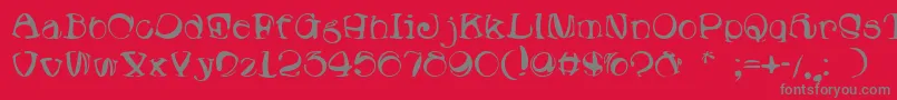 Lumpin Font – Gray Fonts on Red Background
