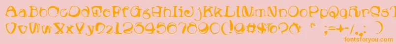 Lumpin Font – Orange Fonts on Pink Background