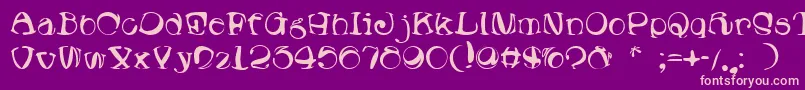 Lumpin Font – Pink Fonts on Purple Background