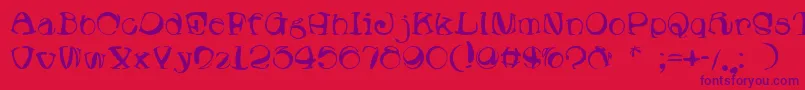 Lumpin Font – Purple Fonts on Red Background