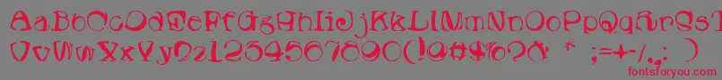 Lumpin Font – Red Fonts on Gray Background