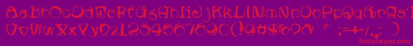 Lumpin Font – Red Fonts on Purple Background