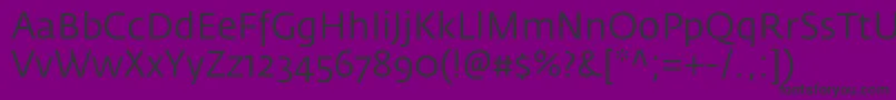 FedrasansproBook Font – Black Fonts on Purple Background