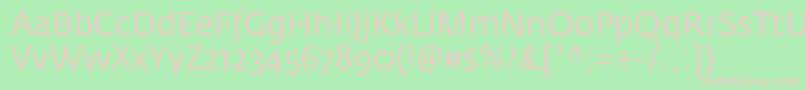 FedrasansproBook Font – Pink Fonts on Green Background