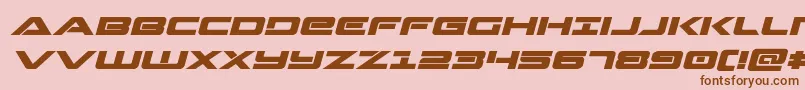 Strikelordexpandital Font – Brown Fonts on Pink Background