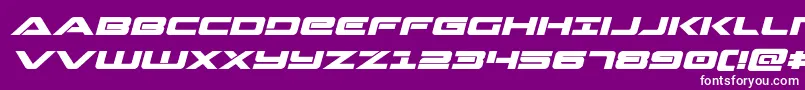 Strikelordexpandital Font – White Fonts on Purple Background