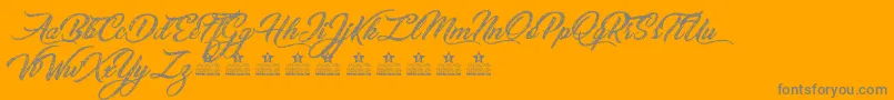 SketchingStarsPersonalUse Font – Gray Fonts on Orange Background