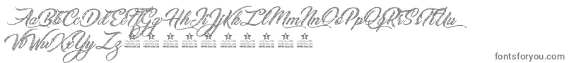 SketchingStarsPersonalUse-fontti – harmaat kirjasimet valkoisella taustalla