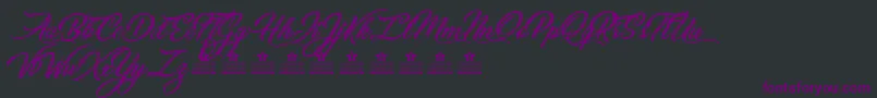 SketchingStarsPersonalUse Font – Purple Fonts on Black Background