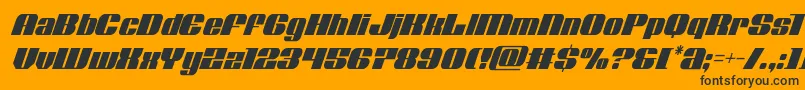 Nolocontendrecondital Font – Black Fonts on Orange Background