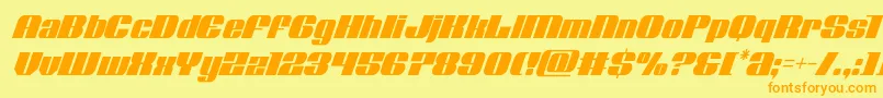 Nolocontendrecondital Font – Orange Fonts on Yellow Background