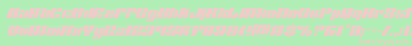 Nolocontendrecondital-Schriftart – Rosa Schriften auf grünem Hintergrund