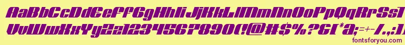 Nolocontendrecondital Font – Purple Fonts on Yellow Background