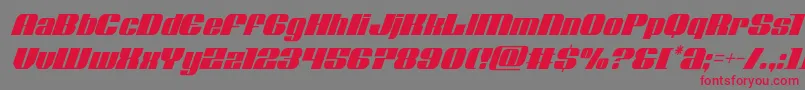 Шрифт Nolocontendrecondital – красные шрифты на сером фоне