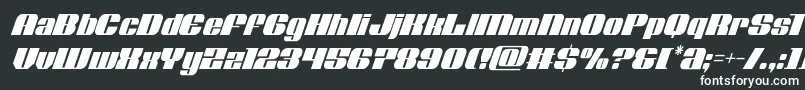 フォントNolocontendrecondital – 黒い背景に白い文字