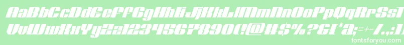 フォントNolocontendrecondital – 緑の背景に白い文字