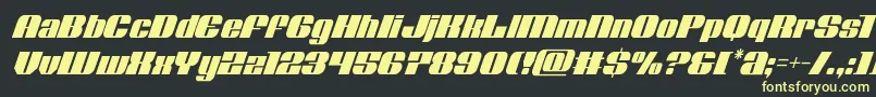 Шрифт Nolocontendrecondital – жёлтые шрифты на чёрном фоне