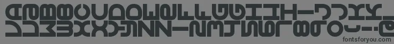 フォントVertigo2Brk – 黒い文字の灰色の背景