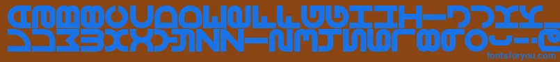 Vertigo2Brk Font – Blue Fonts on Brown Background