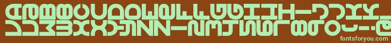 Vertigo2Brk Font – Green Fonts on Brown Background