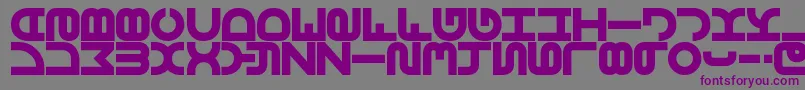 フォントVertigo2Brk – 紫色のフォント、灰色の背景