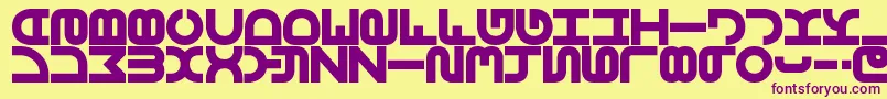 Więcej informacji o czcionce Vertigo2Brk Czcionka Vertigo2Brk – fioletowe czcionki na żółtym tle