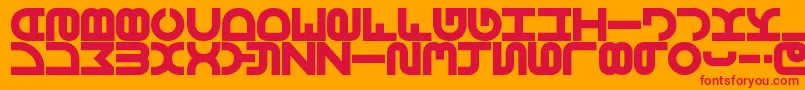Vertigo2Brk Font – Red Fonts on Orange Background