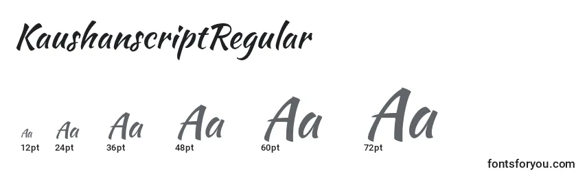 KaushanscriptRegular (46406) Font Sizes
