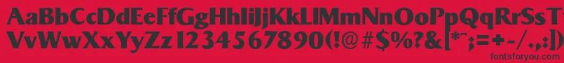 SigvarserialHeavyRegular Font – Black Fonts on Red Background