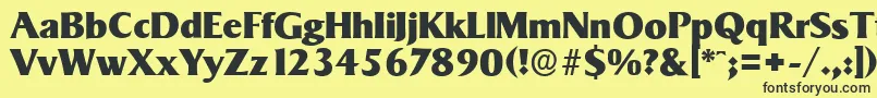 SigvarserialHeavyRegular Font – Black Fonts on Yellow Background