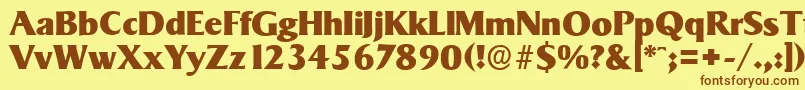 SigvarserialHeavyRegular Font – Brown Fonts on Yellow Background