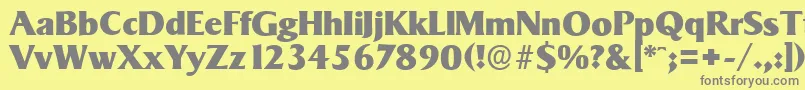 SigvarserialHeavyRegular Font – Gray Fonts on Yellow Background