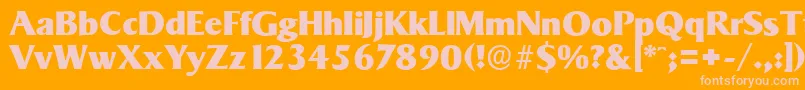 SigvarserialHeavyRegular Font – Pink Fonts on Orange Background