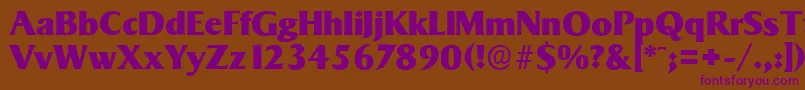 SigvarserialHeavyRegular Font – Purple Fonts on Brown Background