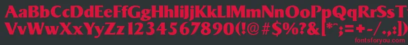 SigvarserialHeavyRegular Font – Red Fonts on Black Background