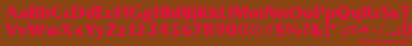 SigvarserialHeavyRegular Font – Red Fonts on Brown Background